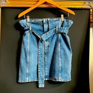 IRO Paper bag Denim Pencil skirt